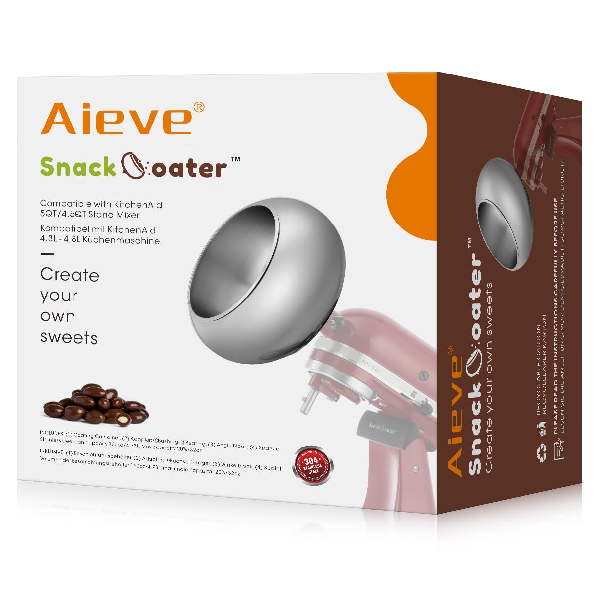 Amazon.com: AIEVE Snack Coater Compatible with KitchenAid Tilt